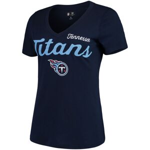 Women's G-III 4Her by Carl Banks Navy Tennessee Titans Post Season V-Neck T-Shirt - Female - Navy