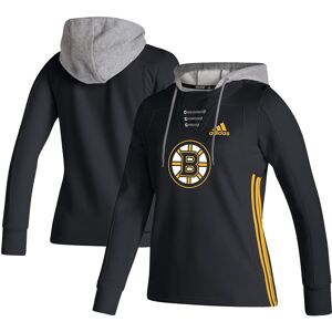 Women's adidas Black Boston Bruins Skate Lace AEROREADY Pullover Hoodie - Female - Black