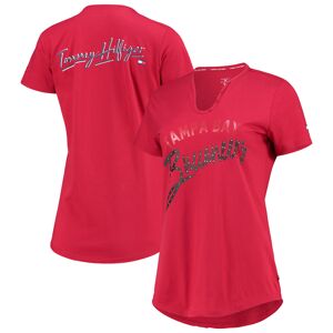 Women's Tommy Hilfiger Red Tampa Bay Buccaneers Riley V-Neck T-Shirt - Female - Red