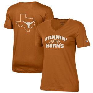 Women's Champion Texas Orange Texas Longhorns Runnin' Horns V-Neck T-Shirt - Female - Burnt Orange