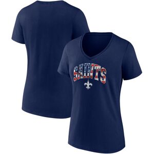 Women's Fanatics Navy New Orleans Saints Team Banner Wave V-Neck T-Shirt - Female - Navy