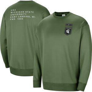 Women's Nike Olive Michigan State Spartans Military Collection All-Time Performance Crew Pullover Sweatshirt - Female - Olive