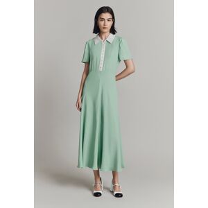 Ghost Bethan Satin Back Crepe Midi Shirt Dress - S - female