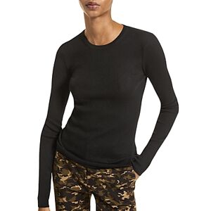 Michael Kors Collection Michael Kors Hutton Ribbed Cashmere Crewneck Sweater  - Black - Size: Largefemale