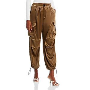 Fore Satin Cargo Pants  - Green - Size: Extra Smallfemale