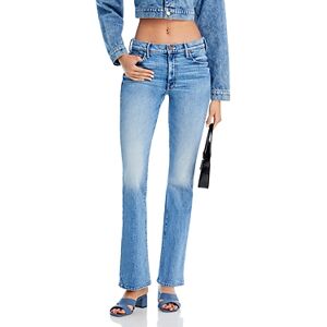 Mother The Outsider Sneak Mid Rise Straight Jeans in For Sure  - For Sure - Size: 34female