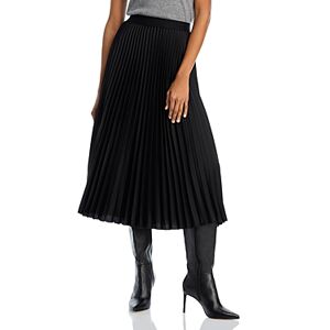 Aqua Pleated Satin Midi Skirt - 100% Exclusive  - Black - Size: Smallfemale