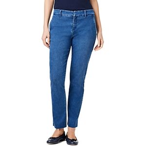 Niczoe Nic+Zoe High Rise Straight Trouser Jeans in Gulfstream  - Gulfstream - Size: 10female