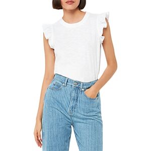 Whistles Frill Cap Sleeve Tee  - White - Size: Extra Smallfemale