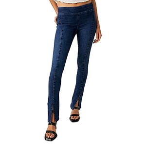 Free People Double Dutch Pull On Slit Skinny Jeans  - Blue Muse - Size: Extra Smallfemale