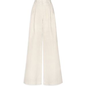 Andres Otalora Sumapaz Linen Wide Leg Pants  - Off White - Size: 10female