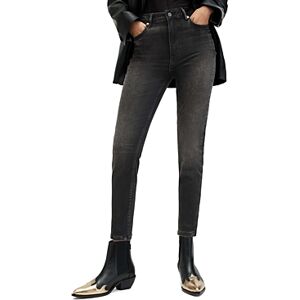 Allsaints Dax Vanta Sizeme High Rise Skinny Jeans in Washed Black  - Washed Black - Size: Mediumfemale