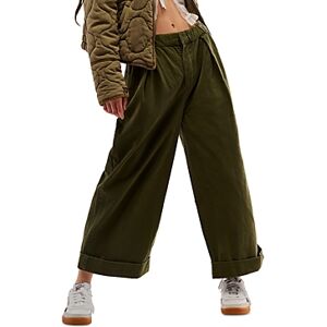 Free People After Love Cuff Pants  - Moss Song - Size: Smallfemale