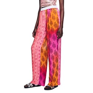 Sandro Dual Printed Pants  - Pink Orange - Size: 34 FR/2 USfemale