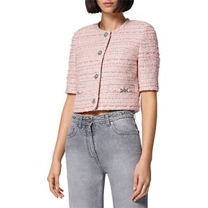 Versace Short Sleeve Tweed Jacket  - Dusty Rose - Size: 44 IT/8 USfemale