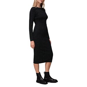 Whistles Annie Sparkle Knit Sweater Dress  - Black - Size: 14 UK/10 USfemale