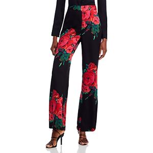 Libertine Seville Rose Slim Leg Pants  - Black Multi - Size: Mediumfemale