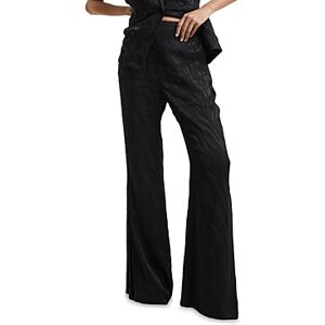 French Connection Ara Satin Trousers  - Blackout - Size: 6female