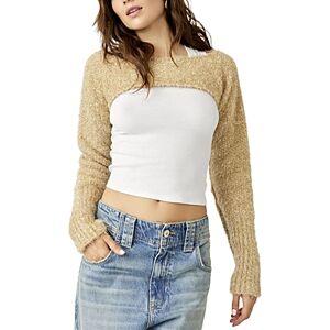 Free People Shimmer Bolero Sweater  - Golden Comet - Size: Largefemale