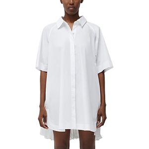 Simkhai Blanche Pleated High Low Shirt Dress  - White - Size: Extra Smallfemale