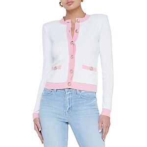 L'Agence Leon Crewneck Cardigan  - Whitecott - Size: Mediumfemale