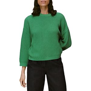 Whistles Pria Chunky Knit Crewneck Sweater  - Green - Size: Largefemale