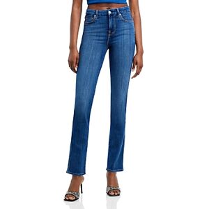 7 For All Mankind Slim Illusion Kimmie Mid Rise Straight Jeans in Luxe Love Story  - Luxe Love Story - Size: 34female