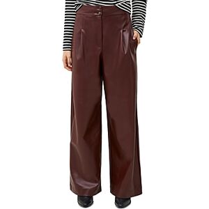 French Connection Crolenda Faux Leather Pleated Pants  - Bitter Chocolate - Size: 2female