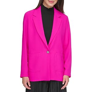 DKNY One Button Blazer  - Electric Fuschia - Size: Smallfemale