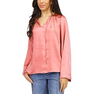 Michael Kors Bell Sleeve Chain Neck Top  - Dusty Rose - Size: Extra Smallfemale