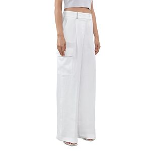 Peserico Wide Leg Cargo Pants  - Pure White - Size: 38 IT/0 USfemale