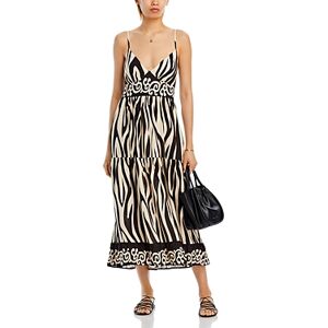 Aqua Abstract Print Maxi Dress - 100% Exclusive  - Black/White - Size: Mediumfemale