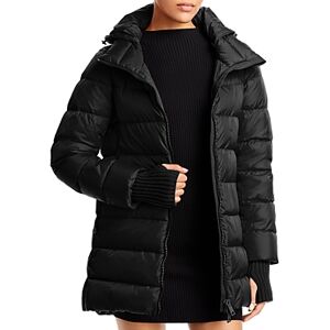 Herno Hooded A-Line Puffer Coat  - Black - Size: 38 IT/2 USfemale