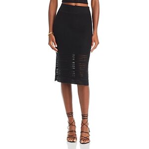 Aqua Pointelle Skirt - 100% Exclusive  - Black - Size: Mediumfemale