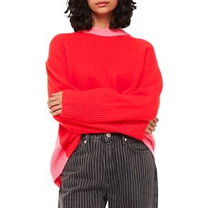 Whistles Crewneck Sweater  - Red/Multi - Size: Mediumfemale