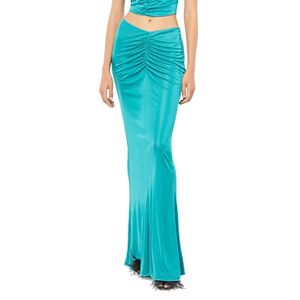 Pinko Eloro Gonna Jersey Skirt  - Teal - Size: Largefemale