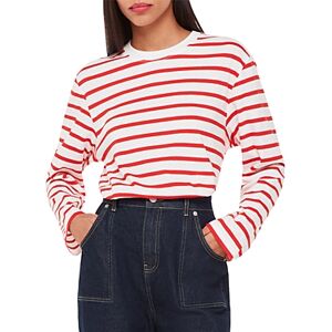 Whistles Cotton Crewneck Top  - Redmulti - Size: Largefemale