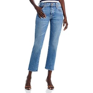 Mother The Mid Rise Hiker Hover Straight Jeans in Penny For Your Thoughts  - Penny For Your Thoughts - Size: 34female