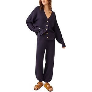 Free People Hailee Cardigan and Jogger Set  - Peacoat - Size: Mediumfemale