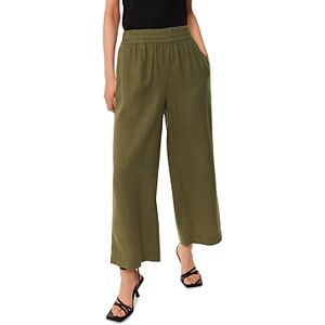 Whistles Linen Pocket Pants  - Khaki - Size: 6 UK/2 USfemale