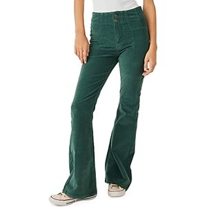 Free People Jayde Cord Flare Jeans  - Huntress Green - Size: 27female