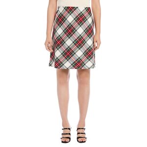 Karen Kane Bias Cut Plaid Pencil Skirt  - Plaid - Size: Largefemale