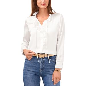 Vince Camuto Long Sleeve Ruffled Top  - New Ivory - Size: Extra Largefemale