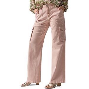 Sanctuary Reissue High Rise Wide Leg Cargo Pants  - Rose Smoke - Size: Extra Largefemale