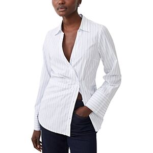 French Connection Isabelle Asymmetric Shirt  - Linen White - Size: Extra Smallfemale