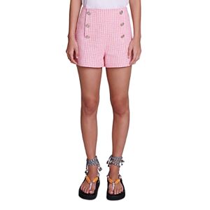 Maje Iaradis Tweed Shorts  - Pink/Orange - Size: 34 FR/2 USfemale