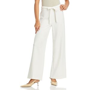 T Tahari Twill Crepe Wide Leg Pants  - White Star - Size: 14female