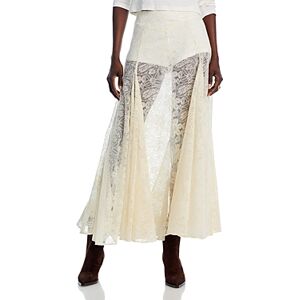 Free People Beat of the Moment Maxi Skirt  - Ivory - Size: 6female