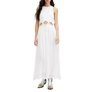 Allsaints Mabel Cut Out Embellished Maxi Dress  - Off White - Size: 12 UK/8 USfemale