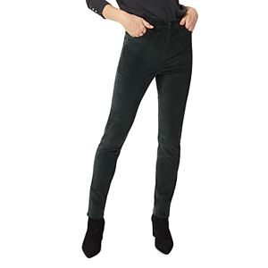 Hobbs London Cotton Blend Velvet Mid Rise Straight Leg Gia Jeans  - Dark Green - Size: 12 UK/8 USfemale